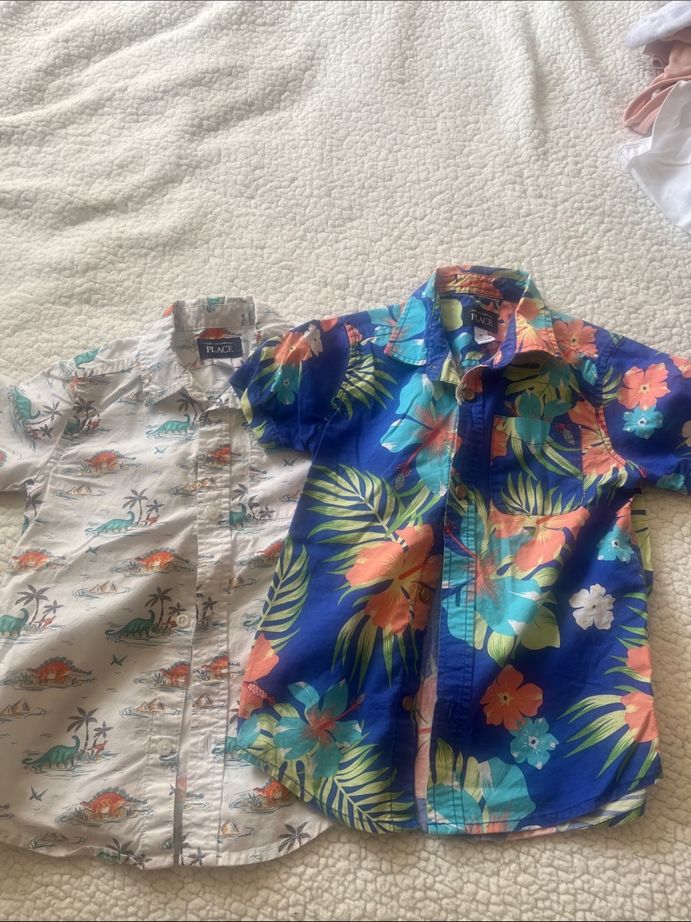 The Children's Place Vibrant Blue Floral Short-Sleeve Button-Down Shirt